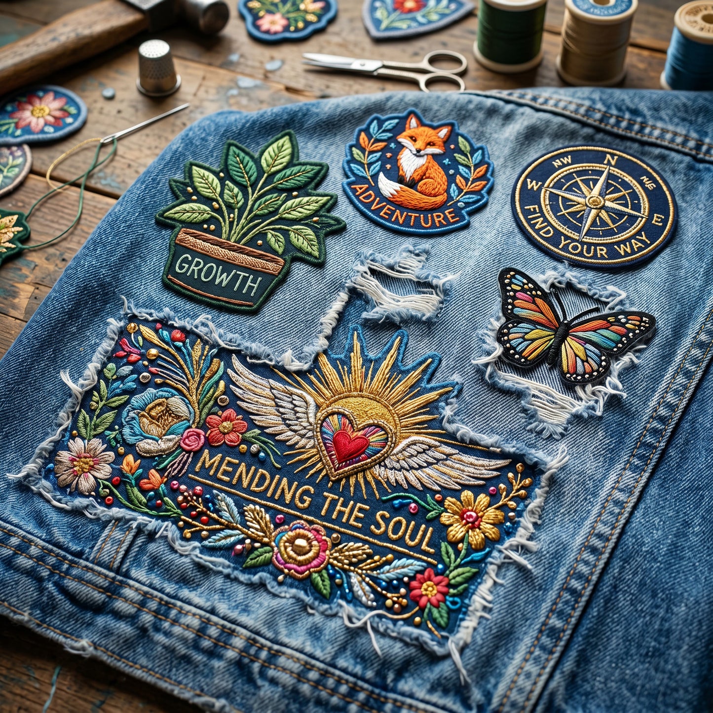Visible-Mending Repair Patch Set