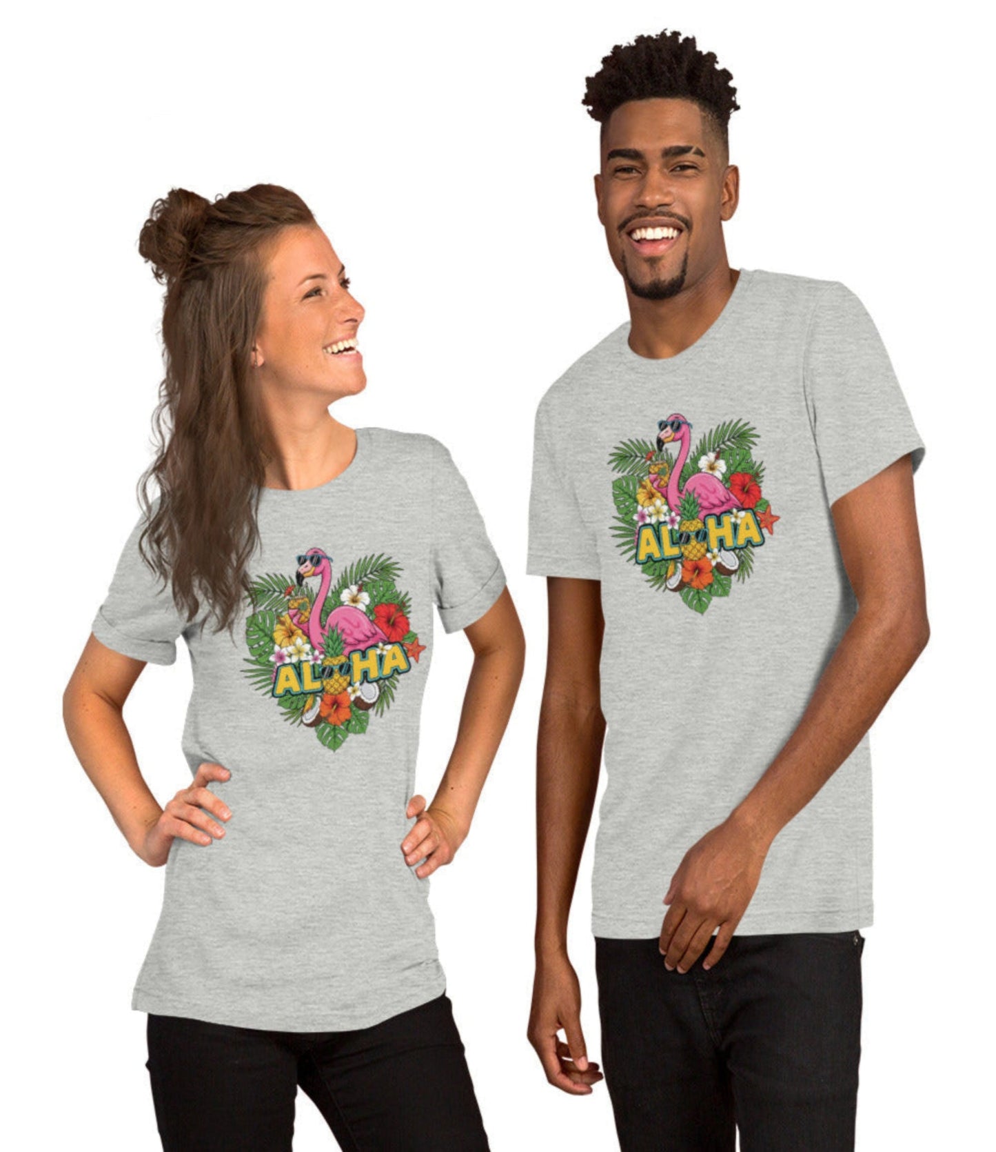 OSL Aloha Pink Flamingo Unisex t-shirt