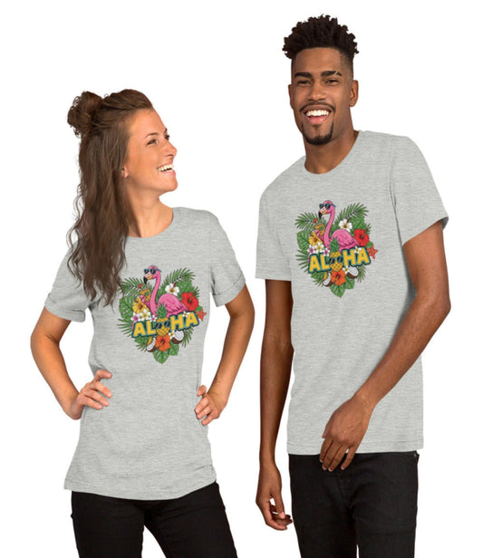 OSL Aloha Pink Flamingo Unisex t-shirt